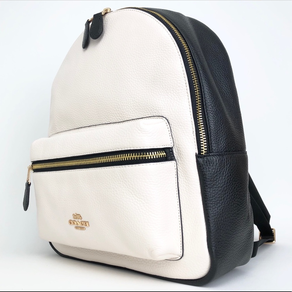 NEW Coach Color Block Charlie Medium Backpack - Picture 3 of 8